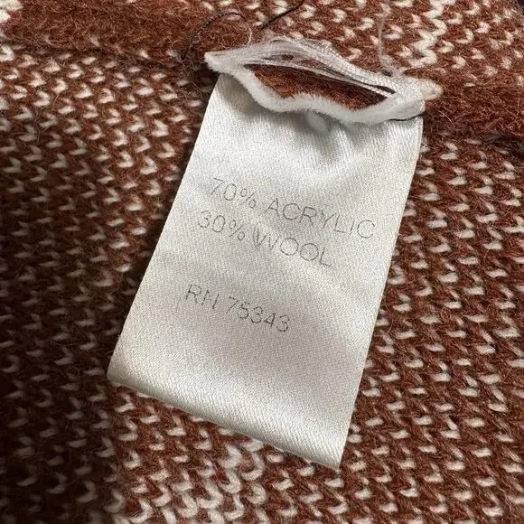 Cocogio Fringed Open Fron Cardigan Sweater Womens Sz L Aztec Boho Western Italy - Picture 11 of 16